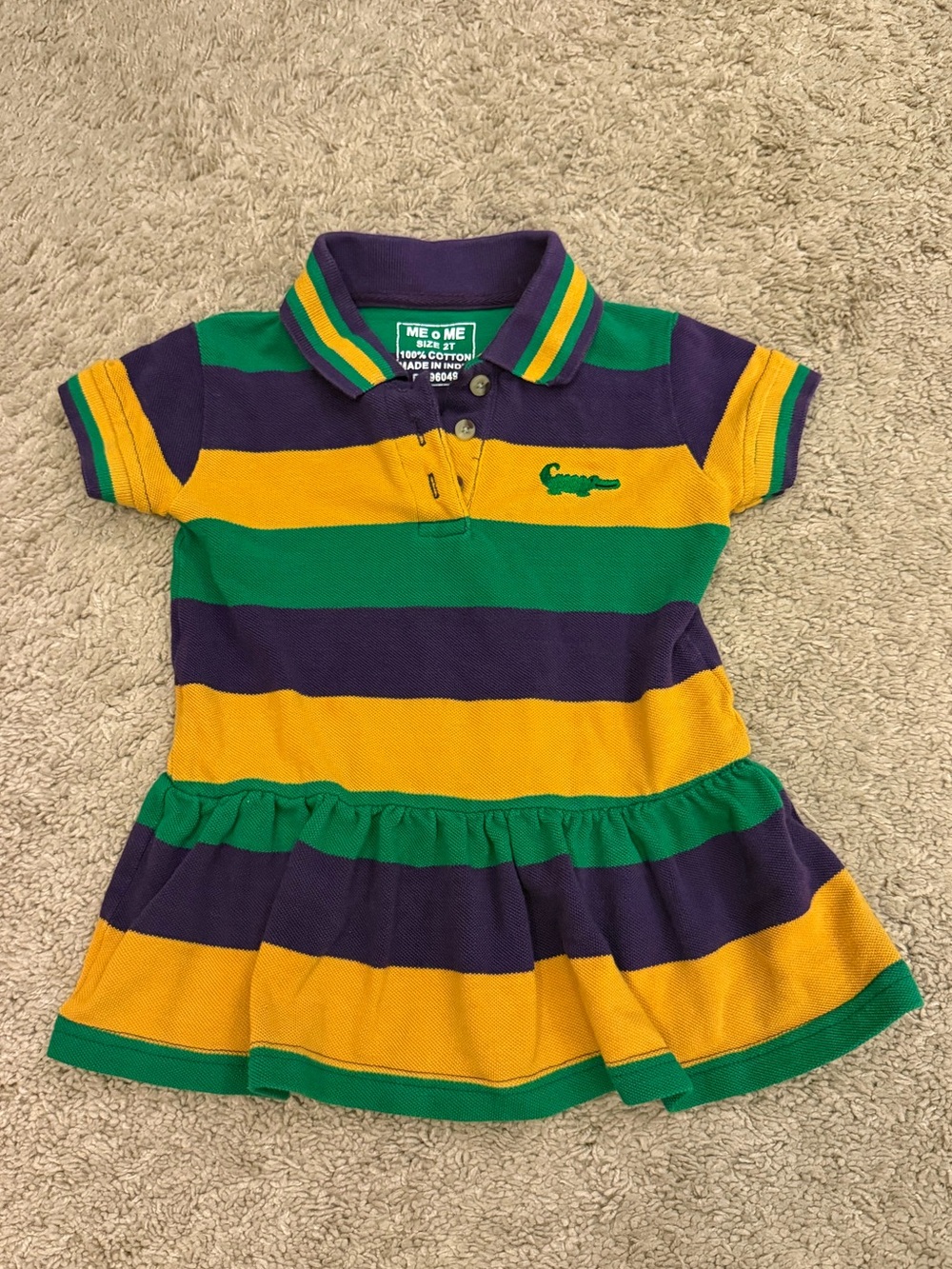 Toddler Girls Mardi Gras Rugby Dress